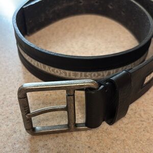 Lacoste Black Leather Belt
